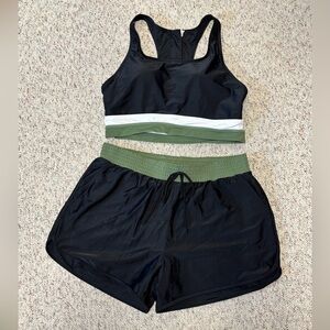Black and Green Athletic Set